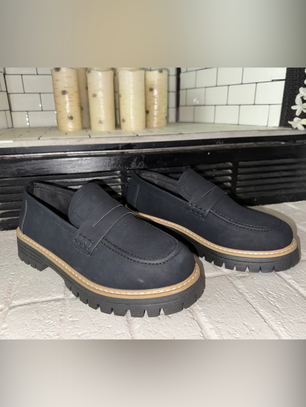 Women’s Black Suede Loafers